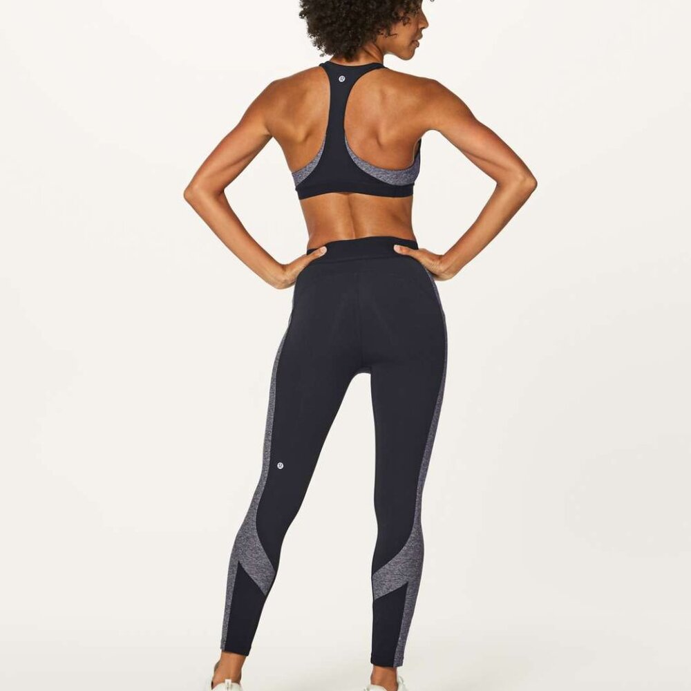 Lululemon Box It Out high rise tight / leggings / pants (Black & grey) Luxtreme
